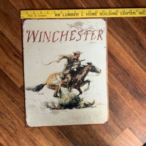 Metal sign Winchester, cowboy